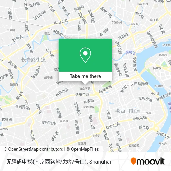 无障碍电梯(南京西路地铁站7号口) map