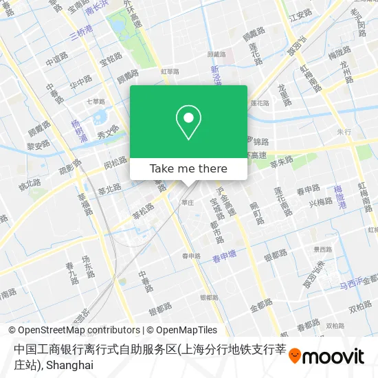 中国工商银行离行式自助服务区(上海分行地铁支行莘庄站) map