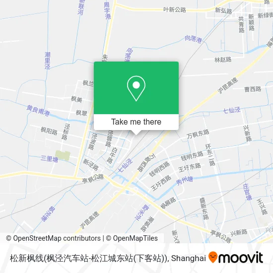 松新枫线(枫泾汽车站-松江城东站(下客站)) map
