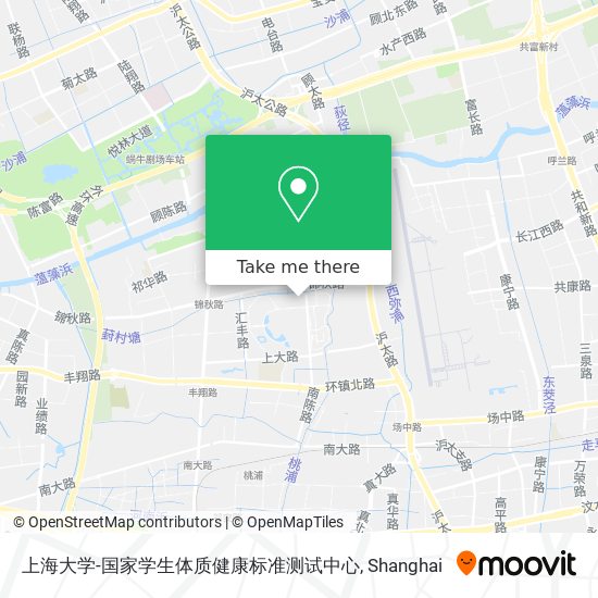 上海大学-国家学生体质健康标准测试中心 map