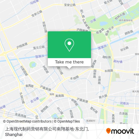 上海现代制药营销有限公司南翔基地-东北门 map