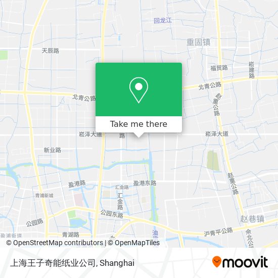 上海王子奇能纸业公司 map