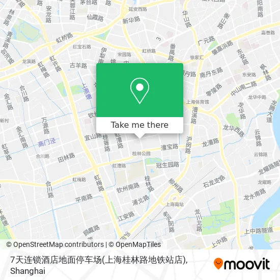 7天连锁酒店地面停车场(上海桂林路地铁站店) map