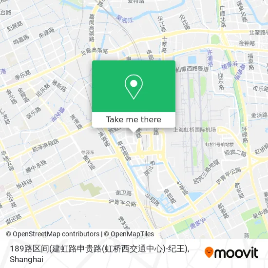 189路区间(建虹路申贵路(虹桥西交通中心)-纪王) map