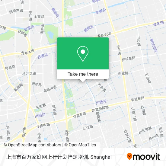 上海市百万家庭网上行计划指定培训 map
