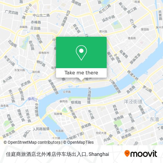 佳庭商旅酒店北外滩店停车场出入口 map