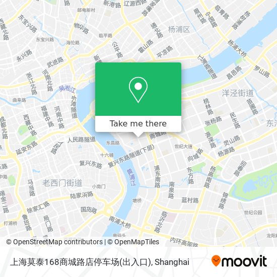 上海莫泰168商城路店停车场(出入口) map