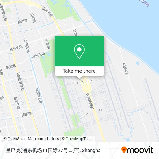 星巴克(浦东机场T1国际27号口店) map