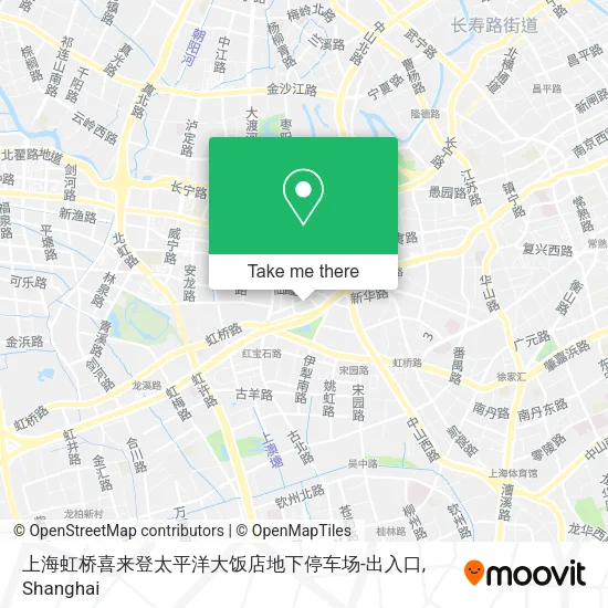 上海虹桥喜来登太平洋大饭店地下停车场-出入口 map