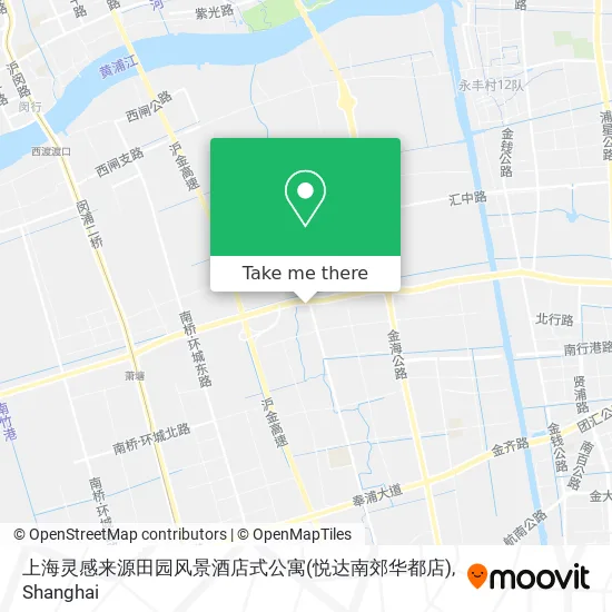 上海灵感来源田园风景酒店式公寓(悦达南郊华都店) map