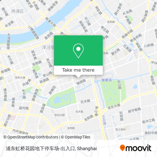 浦东虹桥花园地下停车场-出入口 map