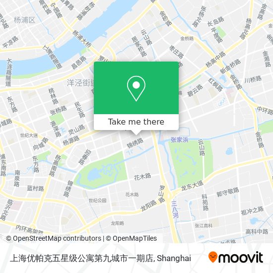 上海优帕克五星级公寓第九城市一期店 map