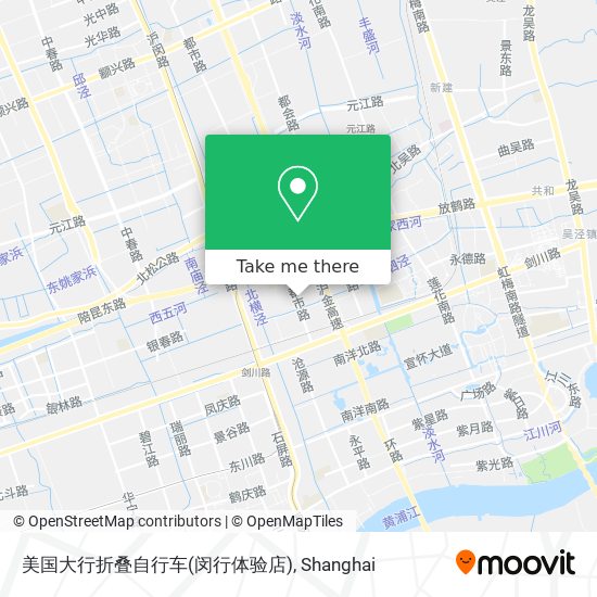 美国大行折叠自行车(闵行体验店) map