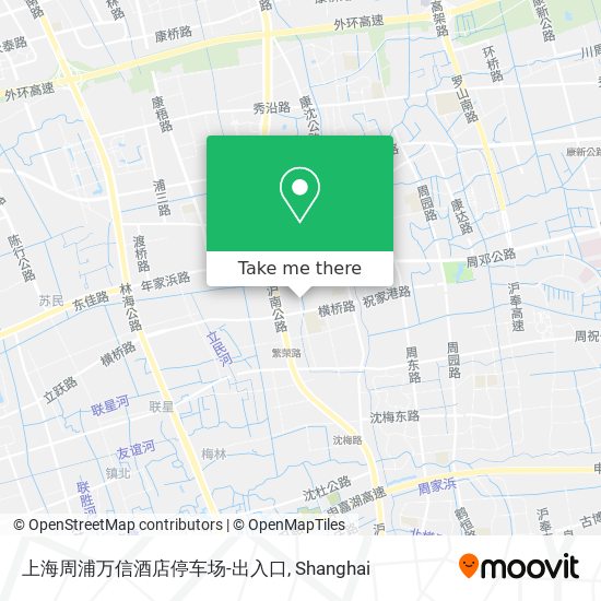 上海周浦万信酒店停车场-出入口 map