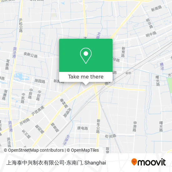 上海泰中兴制衣有限公司-东南门 map