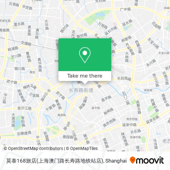 莫泰168旅店(上海澳门路长寿路地铁站店) map