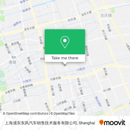 上海浦东东风汽车销售技术服务有限公司 map