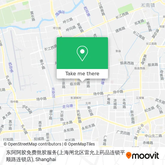 东阿阿胶免费熬胶服务(上海闸北区雷允上药品连锁平顺路连锁店) map