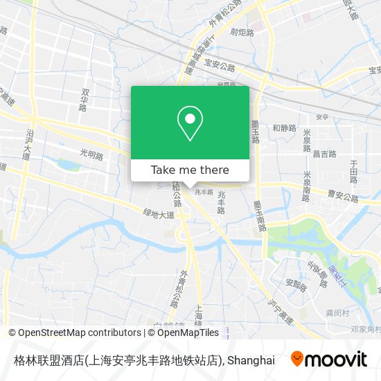 格林联盟酒店(上海安亭兆丰路地铁站店) map