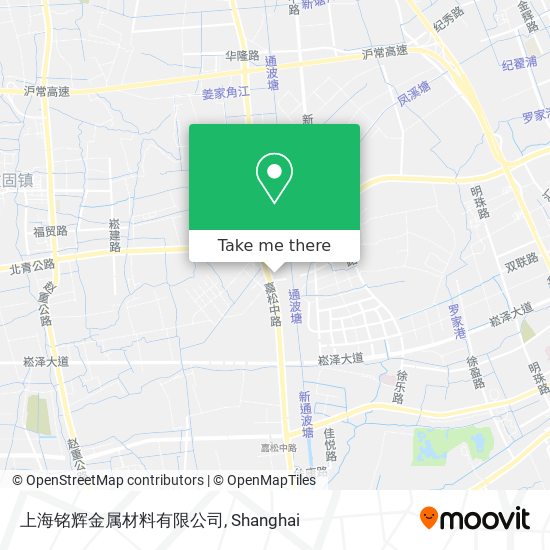 上海铭辉金属材料有限公司 map