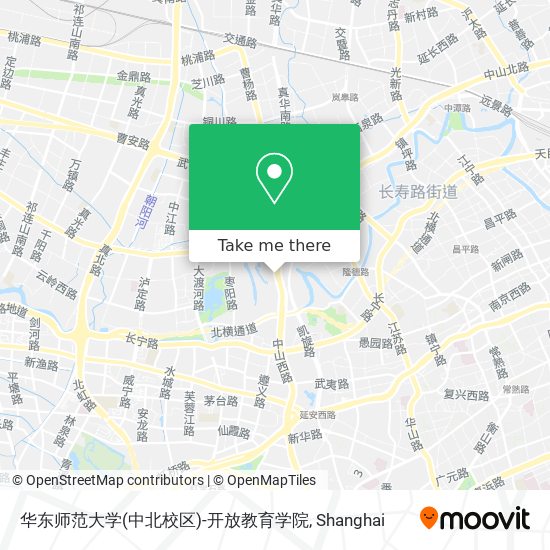 华东师范大学(中北校区)-开放教育学院 map