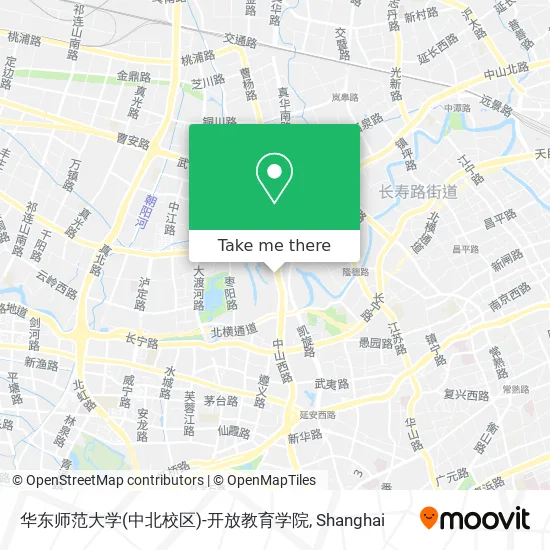 华东师范大学(中北校区)-开放教育学院 map