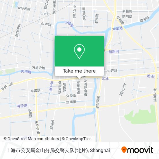 上海市公安局金山分局交警支队(北片) map