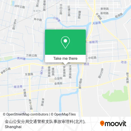 金山公安分局交通警察支队事故审理科(北片) map
