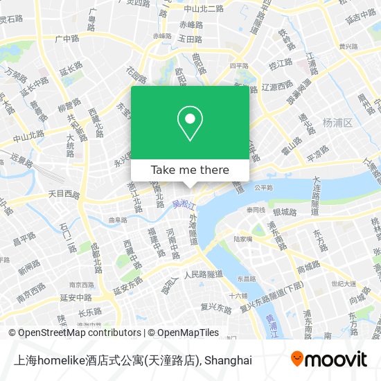 上海homelike酒店式公寓(天潼路店) map