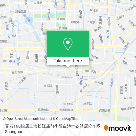 莫泰168旅店上海松江庙前街醉白池地铁站店停车场 map