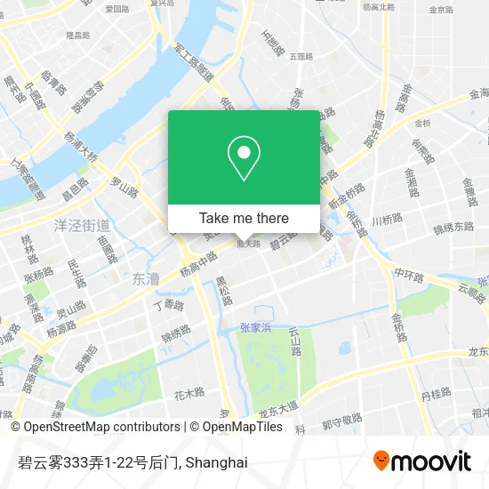 碧云雾333弄1-22号后门 map