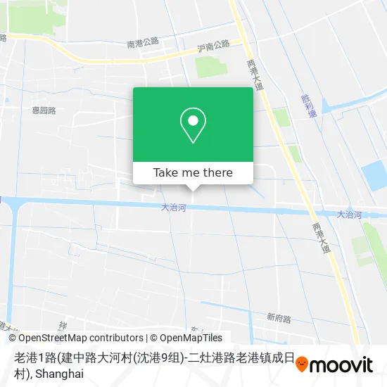 老港1路(建中路大河村(沈港9组)-二灶港路老港镇成日村) map