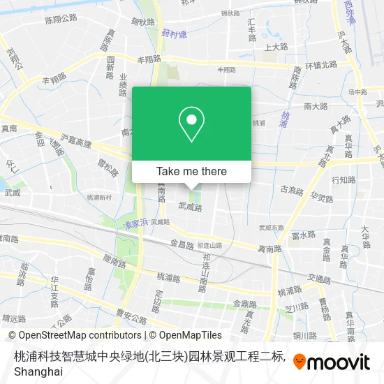 桃浦科技智慧城中央绿地(北三块)园林景观工程二标 map