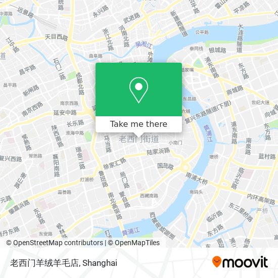 老西门羊绒羊毛店 map