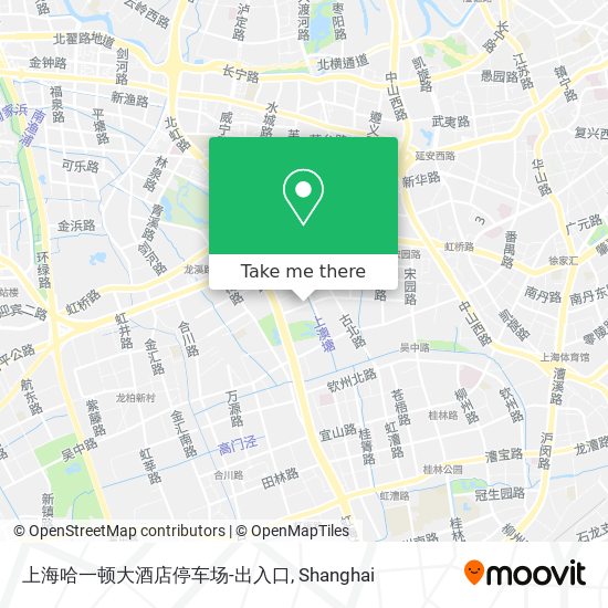上海哈一顿大酒店停车场-出入口 map
