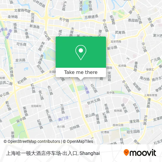 上海哈一顿大酒店停车场-出入口 map