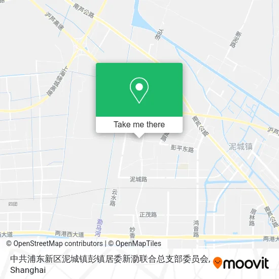 中共浦东新区泥城镇彭镇居委新泐联合总支部委员会 map
