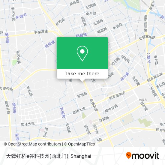 天骠虹桥e谷科技园(西北门) map
