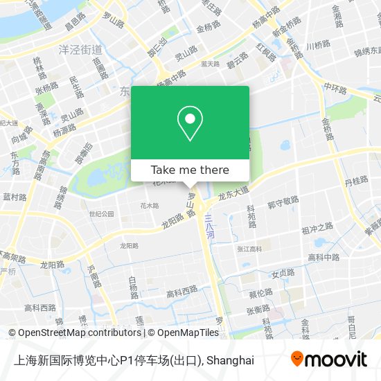 上海新国际博览中心P1停车场(出口) map