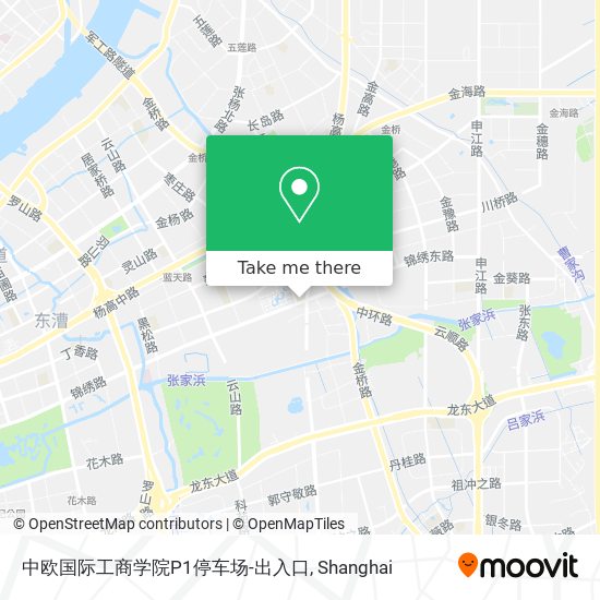 中欧国际工商学院P1停车场-出入口 map