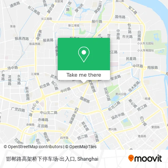 邯郸路高架桥下停车场-出入口 map