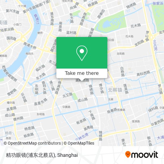 精功眼镜(浦东北蔡店) map