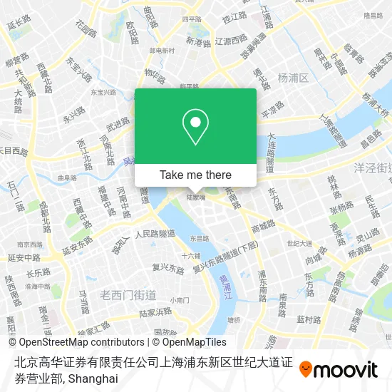 北京高华证券有限责任公司上海浦东新区世纪大道证券营业部 map
