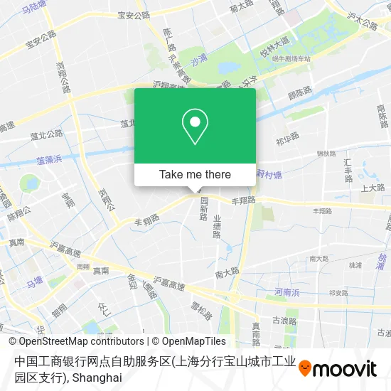 中国工商银行网点自助服务区(上海分行宝山城市工业园区支行) map