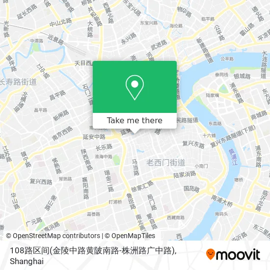 108路区间(金陵中路黄陂南路-株洲路广中路) map