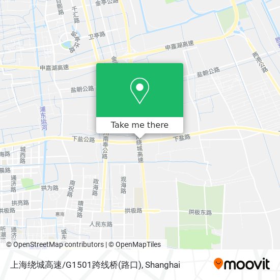 上海绕城高速/G1501跨线桥(路口) map