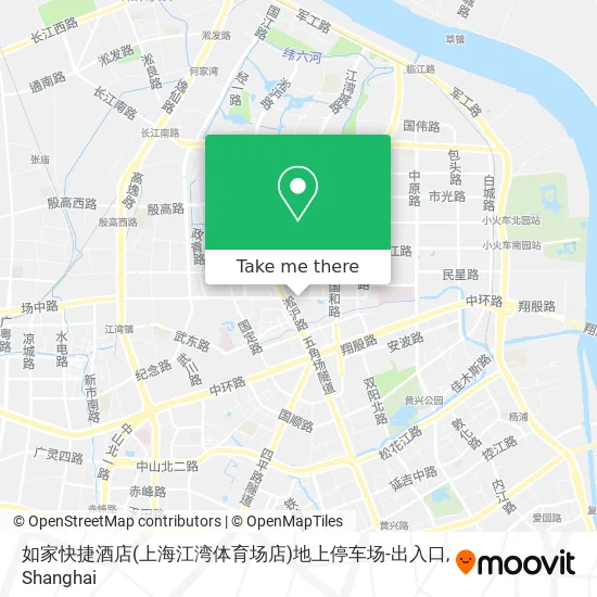 如家快捷酒店(上海江湾体育场店)地上停车场-出入口 map