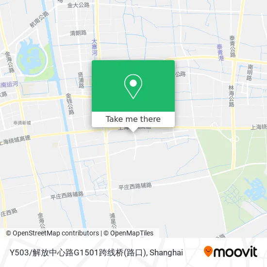 Y503/解放中心路G1501跨线桥(路口) map