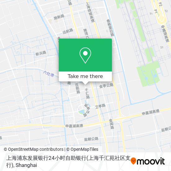 上海浦东发展银行24小时自助银行(上海千汇苑社区支行) map