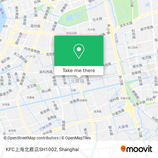 KFC上海北蔡店SH1002 map